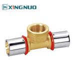 150 PSI Brass Compression Tee Fitting for Industrial Press Fitting PEX 16-32mm
