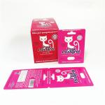 Display UV effect paper cards with blister packaging Pink Pussycat card packing