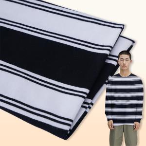 Wholesale Dureble And Breathable Cotton Double Yarn Striped Cotton Fabric For T-Shirt from china suppliers