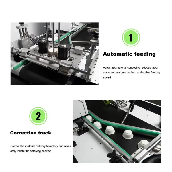 High Solution OEM ODM Desktop One Pass Automatic Inkjet Printer for Paper Cups Pizza Boxes Paper Bags with HP Print Head
