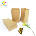 Food Grade Kraft Paper Flat Bottom Bag Biodegradable Grease Proof Snack