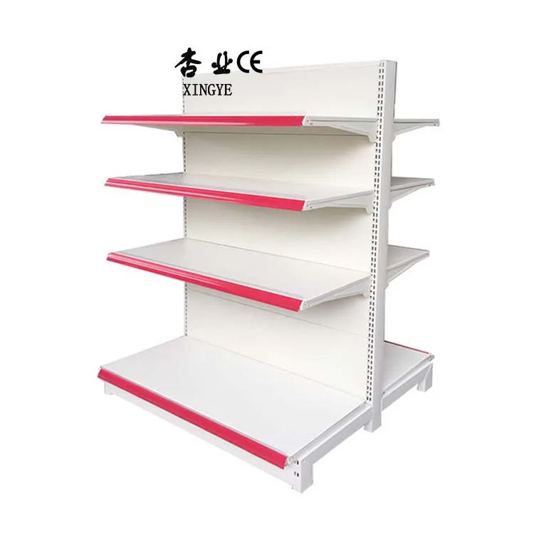 Factory customized color size retail store equipment gondola shelving double-sided store wall racks
