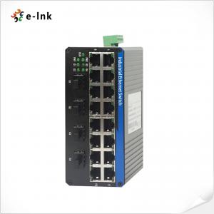 China 16 Port Industrial Unmanaged Ethernet Switch with 10/100M Auto-Negotiation, 4x1000Base-FX SFP, Redundant Dual DC Power on sale