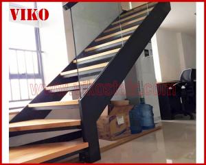 Wholesale Double Steel Plate Staircase VK18S ,Railing tempered glass, Handrail b eech Stringer,carbon s from china suppliers