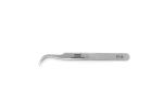 Silver Offset Printing False Lashes Tweezers Stainless Steel For Makeup
