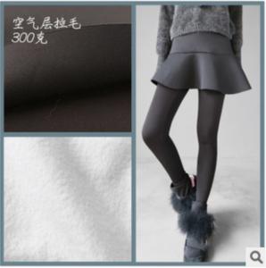 China 300g elastic layer of air fabric brushed fleece fabrics knitted fabrics ladies pants on sale