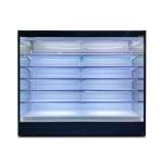 Right Angle Upright Front Open Dairy Chiller With Night Air Curtain