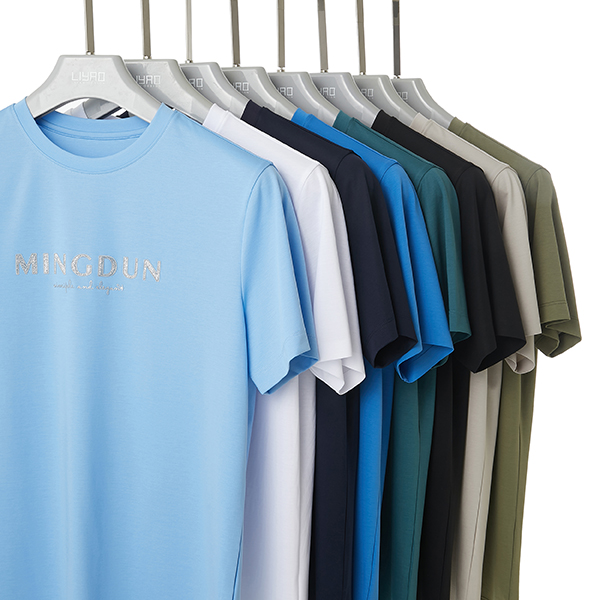 Sustainable O-neck T Shirt with Custom Logo Label and Breathable Comfortable Fabric