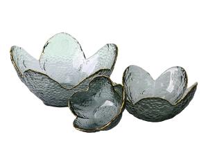 Wholesale 16cm Sakura Shaped Solid Colored Glass Salad Bowel, Ketchup Saucer Appetizer Plates from china suppliers