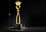 32cm Height Polyresin Trophy With Crown On The Top Custom Size & Color Available