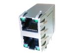 ARJM21A1-811-BB-CW2 Stacked 2X1 RJ45 Female Connector Yellow/Yellow LED