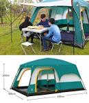 8 to 12 person Tent Triple Camping Tent Three Rooms Family Camping Tents Well