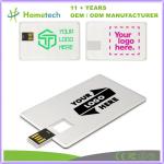 Stock Business Card USB Flash Drive with Logo Printing and OEM Accepted