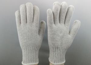 Wholesale Elastic Cuff Cotton String Knit Gloves , Cotton Work Gloves With Rubber Gripper Dots from china suppliers