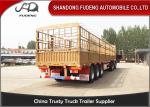Three Axles Aluminum Livestock Trailers / Stake Bed Trailer With Four Main Beam