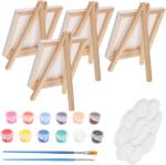 Sea Animals Pre Drawn Canvas Kit With Wooden Frame Acrylic Paints Palette And