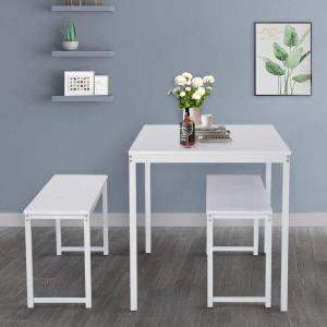 Wholesale 47.3&quot; L 3 Piece Dining Room Table And Chair Set With Two Benches from china suppliers