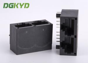Wholesale Ganged dual port RJ45 modular jack CAT6 rj45 gigabit connector module from china suppliers
