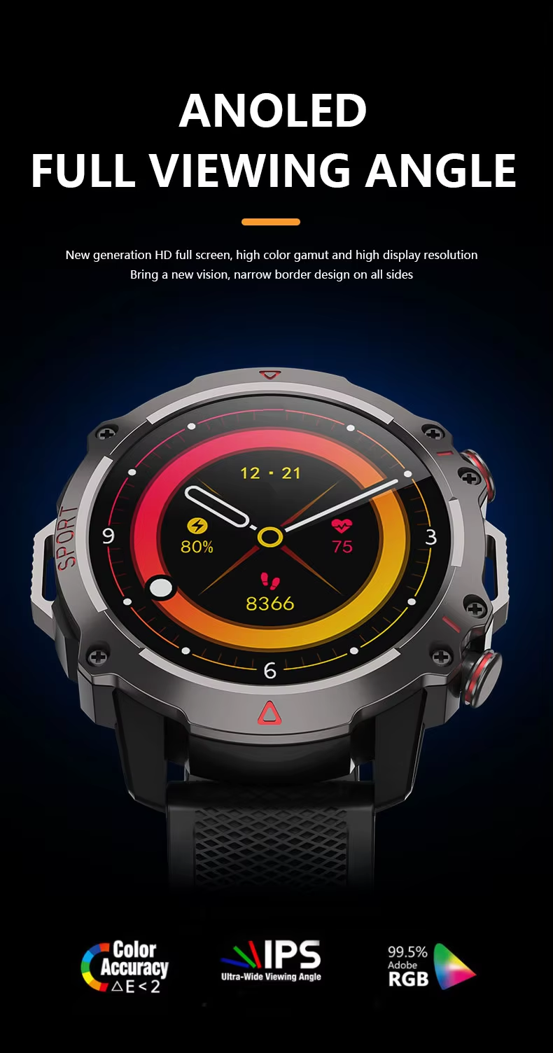 Eraysun 4G Smartwatch B5 1.53" AMOLED IP67 Waterproof WiFi+LBS+GPS SIM Card Gallery SOS Call Playstore 800mAh Battery