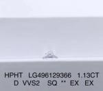 Princess synthetic CVD Hpht Lab Grown Diamonds 1.13 Ct D Color VVS2 EX