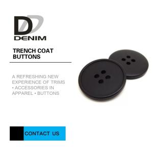 Wholesale Custom Vintage Black Coat Buttons Four Hole High Temperature Resistance from china suppliers
