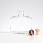 Custom Size Accepted Liquor Square Cube Glass Bottle 200ml 300ml 500ml 750ml
