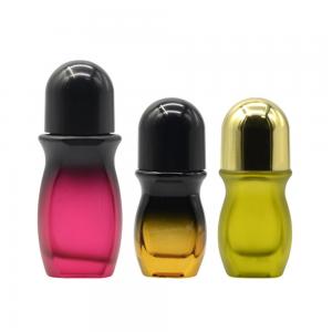 China 50ml Refillable Perfume Bottle Empty Glass Essential Oil Roller Dispenser on sale