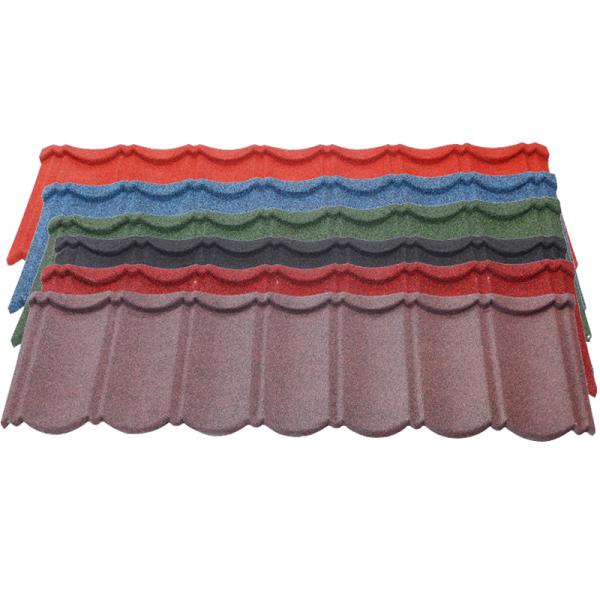 Fire Resistant Stone Coated Iron Sheet Steel Roofing Tiles in Modern Design