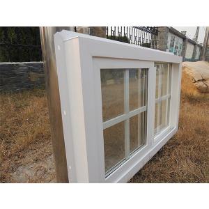 Wholesale 1.7mm UPVC Sliding Window And Door PVC Bathroom Window With Grids Screen Net from china suppliers