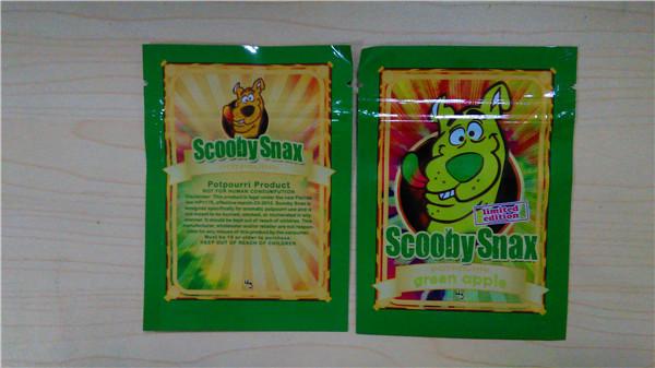 4g Scooby Snax Herbal Incense Packaging Bags Scooby Snax Green Apple / Hypnotic