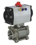 Welding 3pc Floating Ball Valve With ISO5211 Mounting Pad , Industry Actuator