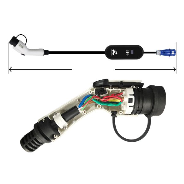 Electric Vehicle EV Charger Type 2 32 Amp 220V-240V CEE Plug Car Charging Cable Switch Box