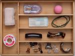 5-slot bamboo kitchen cutlery drawer organizer