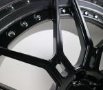 Gloss Black Center Polished Barrel 21x9.5 21x11 Forged Car Wheels Staggered For