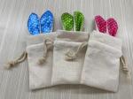 Sublimation Blank Linen Easter Drawstring Bunny Bag For Easter Day