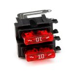 1A ATC ATU Twin Fuse Holder Panel Mount Plug In With Cover