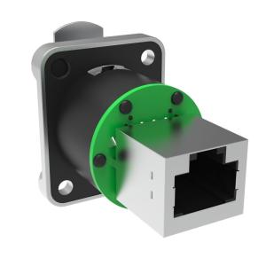 Wholesale Panel Mount Waterproof Rj45 Network Connector Right Angle Shield Female RJ45 Connector from china suppliers