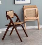 Hotel Restaurant Dining Room Furniture Modern Nordic Foldable Rattan Backrest