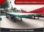 BPW Axle 40ft Heavy Duty Flatbed Trailer With Super Single Tire Air Suspension