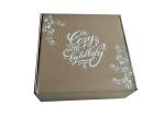 Cover Lamination Brown Paper Foldable Boxes , Collapsible Brown Square Gift Box