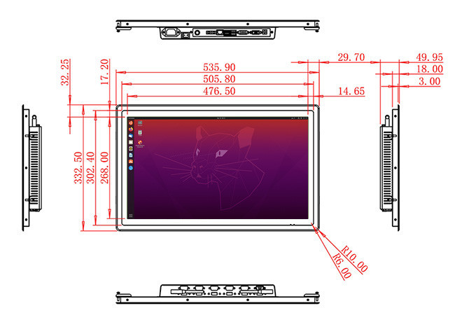 21.5-Inch Large-Format Linux Monitor for Smart City Applications and Digital Signage