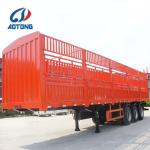24V Electric System 60T 80T Tri Axle Animal Carrier Semi Trailer for Livestock