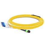 10m (33ft) MTP Female to 4 LC UPC Duplex OS2 9/125 Single Mode Fiber Breakout
