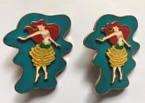 Wholesale Zinc Alloy Silver Plating Beauty pin on pin badge with two metal butterfly from china suppliers