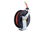 Floor Mount Steel Air And Water Hose Reel With Dual Pedestal Adjustable Arm