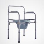 Convenient Toilet Chair For Disabled Powder Coated Folding Commode Chair YFH