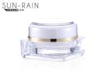 Custom Color Plastic Cosmetic Jars round acrylic jar for skin care use SR-2382