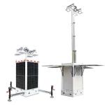 Solar Mobile Surveillance Unit Mobile Solar Light Tower For Job Sites Events