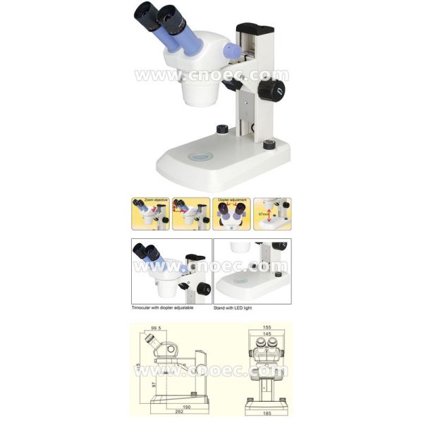 45x Trinocular LED Stereo Optical Microscope Wide Field A23.1003