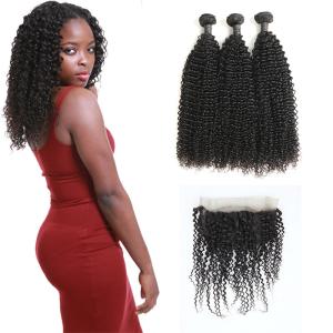Wholesale 3 Bundles Of 360 Lace Frontal And Bundles Water Wave Double Layers Sewing from china suppliers